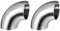 Krtopo 2 PCS Auspuffbogen 90 Grad Rohr Edelstahl Dorn Biegung Dornbogen für Auto Modifizierte Auspuffbogen Rohr, Treppe Handlauf (4'' 102mm)