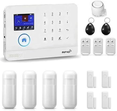 Alarma doméstica WiFi/gsm | Sistema de Alarma inalámbrica con Control Remoto vía Smart Life App | Alexa | Google Home (DQ275)