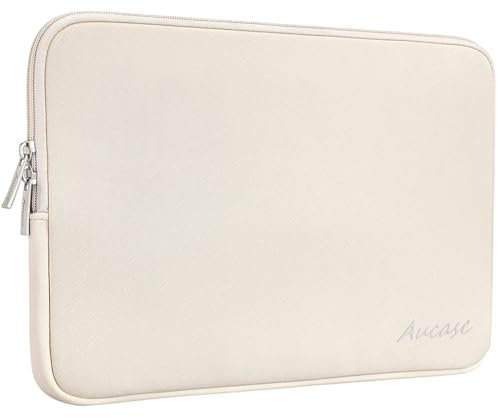 Aucase Laptop Hülle 15-16 Zoll Schutzhülle Leder für MacBook Pro 15.3''/ Air 15'' M4 M3 M1/ MacBook Pro 16, Ultradünne Stärkste Wasserdicht Laptophülle Laptoptasche, für HP Lenovo Dell ASUS ACER MSI