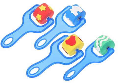 SHINEOFI 4 Pièces Peinture pour Garçon Fille Tampon Éponge à Dessin Outil De Peinture pour Créativité Fournitures De pour École Et Maison Pratique pour Jeunes Artistes