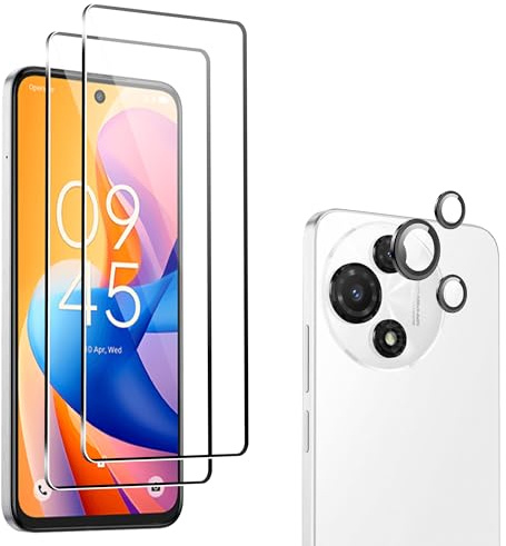 Heioloo Pellicola protettiva per TCL 60 R 5G vetro temperato 2 Pezzi e vetro Pellicola Fotocamera 1 Pezzi, 9H Durezza, Resistente ai graffi, Senza Bolle