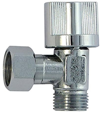 Dipra - Robinet d’Arrêt Équerre MF 3/8 - Quart de Tour - Laiton Chromé