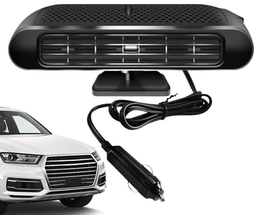 Calentador De Coche Portátil - Desempañador y Descongelador Giratorio 360° para 12V/24V,Descongelador Recargable para Vehículos Camión Autocaravana Turismo Scooter Parabrisas Salpicadero Invierno
