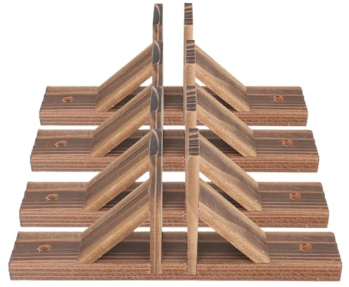 Veemoon Base per Recinzione in Legno 4 Pezzi Supporto Stabile per Recinzione da Giardino Bordura Piccola Accessorio per Schermatura e Privacy Esterna Facile Montaggio