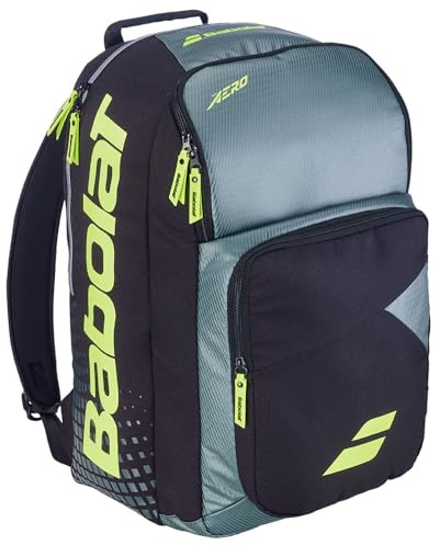 Babolat Pure Aero Tennis Backpack (Metallic Grey/Black/Fluo Yellow)