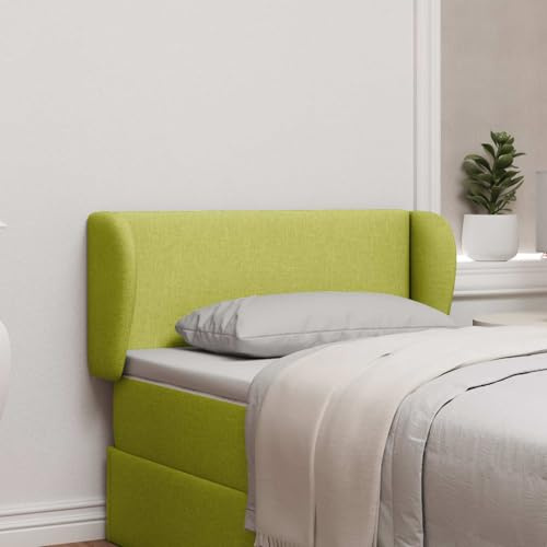 LoogCape Huvudgavel öra grönt tyg 40 x 23 x 6 cm vadderad modern väggpanel sovrum väggkudde komfort överdrag stoppning dekorativt stöd läsning