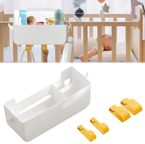 Nizirioo Skötbord arrangör för baby blöja Caddy (vit), multifunktionell tillbehör
