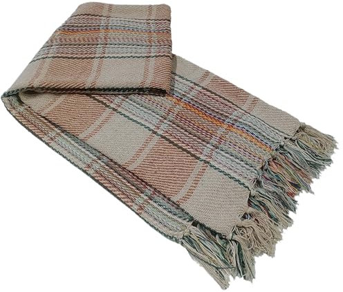 Olivia Rocco Recycled Picnic Blanket Check Stripe Design Super Soft Cosy Sofa Bed Camping Beach Garden Throw, 130x 150 cm