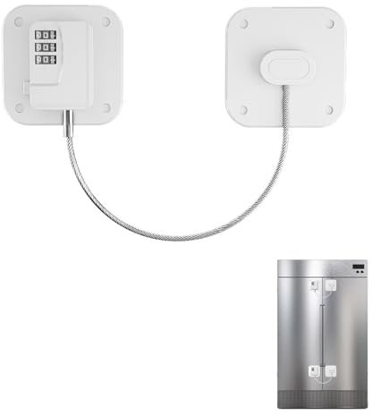 Réfrigérateur Serrure À Code,Securite Fenetre Enfant Serrure,Verrouillage Du Réfrigérateur Avec Mot De Passe,Cadenas Frigo,Verrous De Frigo Avec Adhésif Fort,Pour Tiroir Réfrigérateur Armoire,Kiuiom