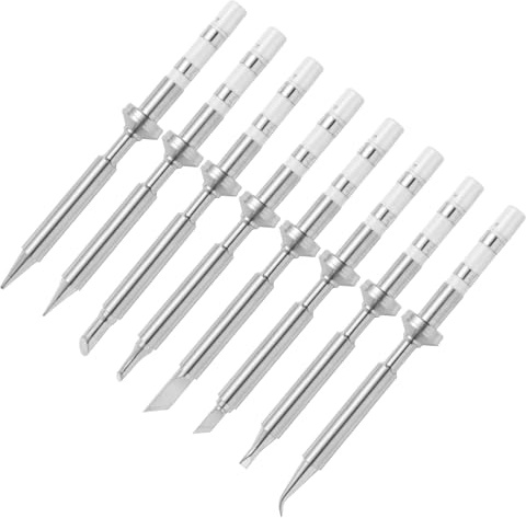 FEITA Mini Pencil Solder Iron Tips Replacement for Pinecil Micro Soldering Iron PTS200/TS100 Portable Solder Pen Tool (ST-B/I/BC2/C4/K/KU/D04/J02 8Pcs)