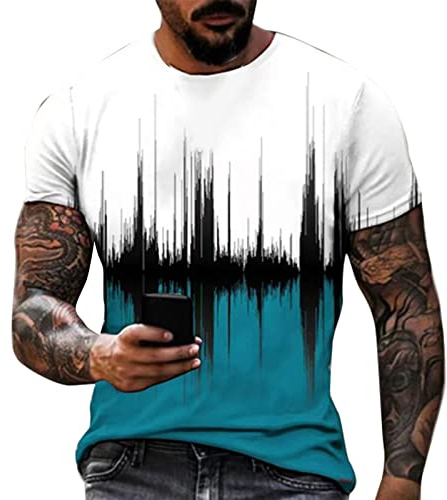 uxxnjfg Tee Shirt Homme Marque Col Rond Tshirt D'été Manches Courtes Sportswear Golf Sport T Shirt Running Pas Cher Chemisier Mens Top