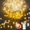 LED Lichterkette Innen Mit Stecker 500 LEDs 15.5M Weihnachtsbaum Cluster Lichterkette Warmweiß IP65 Wasserdicht Weihnachtsbeleuchtung mit Fernbedienung, Timer, 8 Modi für Aussen Innen Weihnachtsdeko