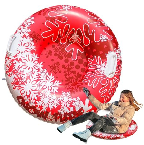 Tiajingzi Snow Tube Slitta, tubo da neve gonfiabile per bambini, 80 cm, giocattolo Falibar, per esterni, ragazze, adolescenti, adulti, famiglia