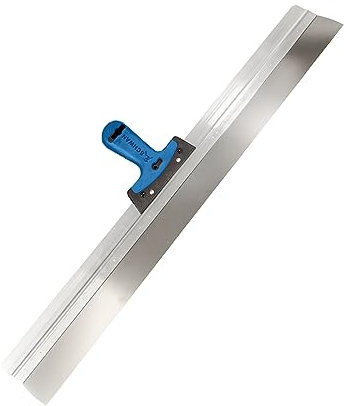 Handelskönig Flächenspachtel Alu mit Softgriff, Blattstärke 0,6 mm, Breite 600 mm, rostfrei, breit mit Stiel, Spachtel für Trockenbau Fassade Fassadenspachtel Flächenspachtel 600 mm