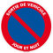 Panneau - Sortie de Véhicule Jour et Nuit - Diamètre 250 mm - Plastique Rigide PVC 1 mm - Protection Anti-UV - Très Résistant en Extérieur