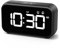 HOMVILLA Digitaler Wecker, LED Digital Wecker Spiegel Tischuhr USB Wiederaufladbar Reisewecker mit 2 Alarmen/Snooze/Nickerchen Zeit/Sprachsteuerung Funktion, 4 Helligkeit