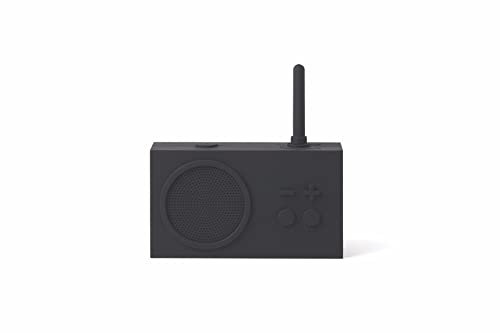 Lexon TYKHO 3 Enceinte Bluetooth Portable et Poste Radio FM, Etanche avec Batterie Rechargeable - Noir