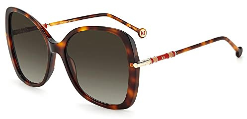 Carolina Herrera Ch 0025/s 05L/HA HAVANA 2 Sunglasses Women's Acetate, Standard, 58