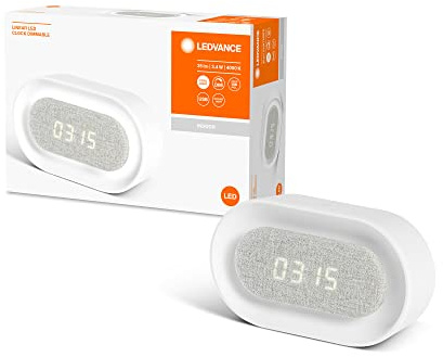 LEDVANCE LINEAR Mobiles LED-Licht und Uhr, weiß, 3,4W, 35lm, batteriebetrieben, LED-Modul mit kaltweißem Licht (4000K), integrierter Berührungssensor zum Ein-/Ausschalten und Dimmen, Tageslichtsensor