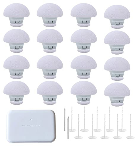 Fayemint 16 Pezzi Clip Copripiumino, Clip Copripiumino in Plastica, Supporto per Copripiumino, con 1 Scatola e 16 Aghi di Plastica, per Trapunte, Lenzuola, Cuscini e Calze (Bianco)