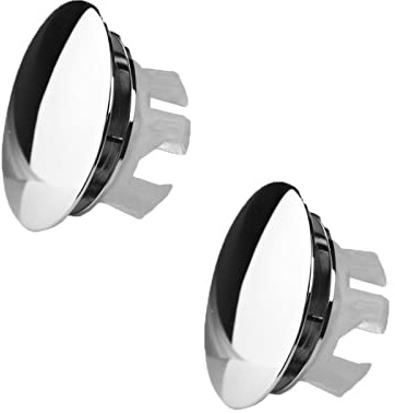 Metálico Embellecedor Lavabo Agujero, 2pcs Desbordamiento para 22-24 mm/0,86-0,94 zoll, Cubierta de Rebosadero para Lavabo, Redonda de Drenaje Insertar en Agujero para Cuarto de Baño Cocina Agujero