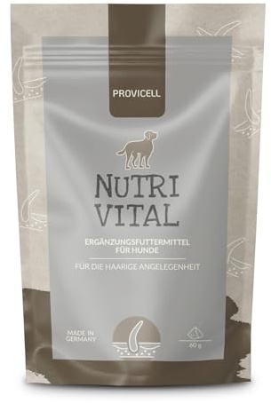Provicell NutriVital Haut & Fell-Komplex für Hunde 60 g | Mit Biotin & Omega-3 | Haut- & Fell-Pflege bei Fellwechsel | Natürliche Hilfe für den Hund | Mit Tierärzten in Deutschland hergestellt