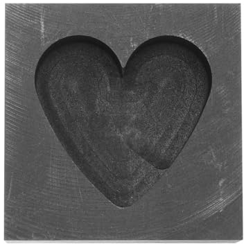 Molde De Grafito En Forma De Corazón Joyería De Fusión Modelo Moldes De Grafito Para Fundición Suministros De Fundición De Joyería Moldes De Plata Fundición DIY Molde De Fusión