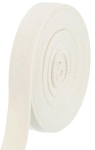 QUARKZMAN Correa de algodón de 1 pulgada y 11 yardas de poliéster de tejido de algodón, cinta de sarga para artes y manualidades, asas de transporte, fabricación de cinturones de tela, accesorios para