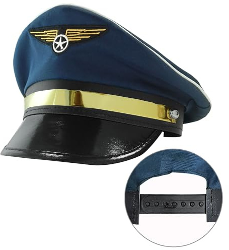 W WIDMANN MILANO Party Fashion - 3326P - Gorra de piloto, circunferencia ajustable, accesorio de disfraz, carnaval, fiesta temática (Paquete de 2)