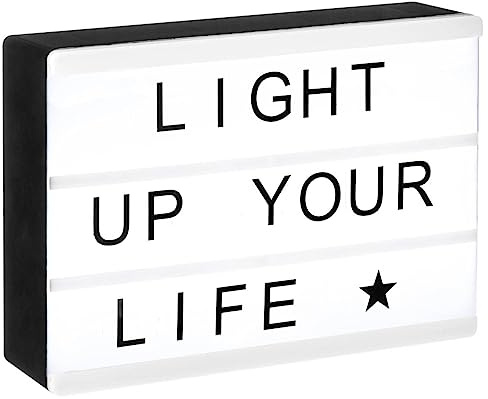 Boîte Lumineuse Noir et Blanc - 15x10-5 cm - Atmosphera créateur d'intérieur