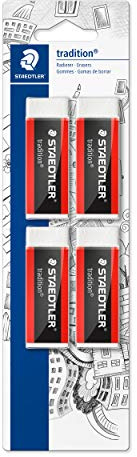 STAEDTLER 526 T20BK4 Lot de 4 gommes traditionnelles
