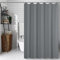 CXTAI Duschvorhang 180 x 200 cm - Grau, Shower Curtains mit 12 Duschringen, Schimmelresistent und Wasserabweisend, Polyester Waschbar