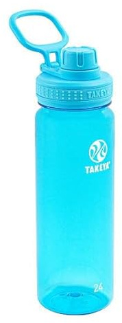 Takeya Tritan Sport Water Bottle with Spout Lid - BPA-Free & Dishwasher-Safe Water Bottle - Reusable Bottle with Lid Handle - Simple Leak-Proof Water Bottle - 24 oz, Breezy Blue