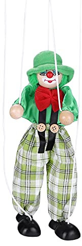 Marionette Holz Clown Puppe Eltern-Kind Steuerbar Robust Puppet Hängend Deko Lustig Clownpuppe Pull String Halloweendeko Weihnachten Halloween Geburtstag Geschenke