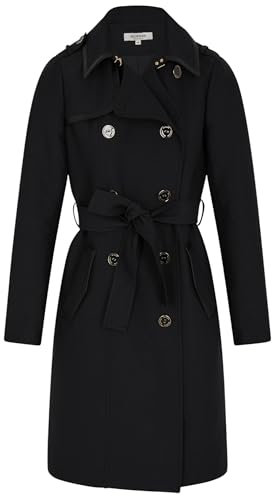 Morgan Damen 251-gselam Trenchcoat, Schwarz M, 40