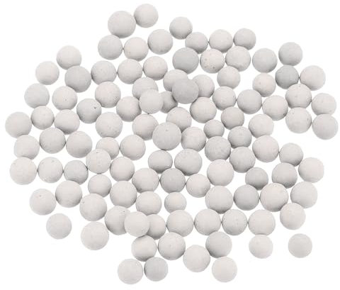 QUARKZMAN Cailloux d'Argile 3-5mm 0,22 Lbs Blanc Jardinage Boules en Pot pour la Culture Hydroponique, Fournitures de Vases, Décoration de Bonsaï
