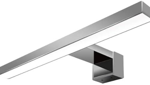 Lámpara LED de Aplique para Espejo o Pared de Baño - 760lm - 30x11x4 cm - IP44 - Luz Blanca 6000K - Acabado Cromado - Ideal para Maquillaje, Afeitado - Zonas de Estudio y Trabajo