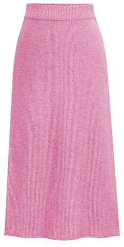 Onsoyours Falda de Punto Mujer Largo Elegant Falda Ajustada Mujer Cintura Alta Invierno Cálido Faldas de Lana Largo para Mujer Cintura Elástica Midi Falda Lápiz Abertura Retro