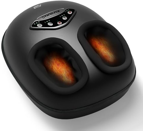 Snailax Shiatsu Foot Massager with Heat- Upgraded 2025 Deep Kneading Foot Massager for Neuropathy,Plantar Fasciitis, Compression,Vibration, Gifts for Men Women, Fits Size up to 14“