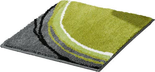 Erwin Müller WC-Vorlage ohne Ausschnitt Mykonos, rutschhemmend grün Größe 50x50 cm - kuscheliger Hochflor, für Fußbodenheizung geeignet (weitere Farben)