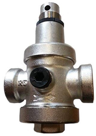 Réducteur de pression 1. Corps en laiton chromé. Ressort en acier au silicium galvanisé. Pression réglable de 0,5 à 6 bar. Réducteur de pression d'eau mesure 1 - 32 mm