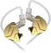 KZ ZSN Pro X IEM in Ear Monitors, HiFi KZ Wired Earbuds Headphones Hybrid Driver 1ba 1dd in-Ear Earphones Detachable Cable for Gaming (No mic, Gold)