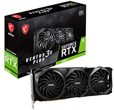 MSI RTX 3080 Ventus 3X Plus 10G OC LHR - Scheda grafica da gioco RTX 3080 OC, 10 GB GDRR6X, 320-Bit, HDMI/DP Nvlink, Torx Fan 3, architettura Ampere