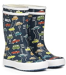 Aigle LOLLY POP PLAY2 Bottes imperméables Imprimé pour Enfant | Tige souple et confortable, doublure résistante | Bande réfléchissante sur le talon |Semelle adhérente