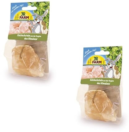 JR Farm Mineral Salzleckstein Region Himalaya | Doppelpack | 2 x 80 g | Kann zur Versorgung von wichtigen Mineralien und Spurenelementen beitragen | Handverlesene Qualität