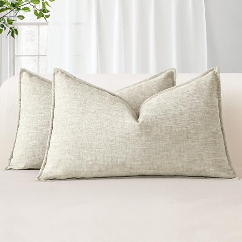 Sungeek Juego de 2 fundas de cojín de felpilla suave de 30 x 50 cm, fundas de almohada decorativas lumbares con borde cosido, fundas de almohada teñidas sólidas para decoración del hogar, sofá, cama,