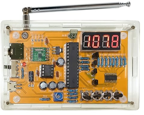 Juqoyue DIY FM-radio monteringssats digital rördisplay DIY svetsning elektronisk produktion träningsdelar för chip mikrodator