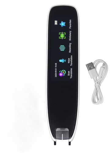Aoaoy Lápiz traductor de voz inteligente, bolígrafo de traducción para estudiantes, dislexia, traductor de 13 idiomas, White International Edition