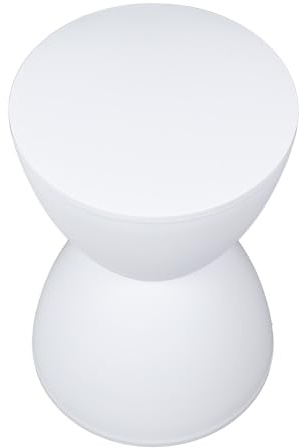 LUCKDANO Modern Hourglass Shaped Stool - Stylish Side Table for Home Use, Multifunctional Coffee Stool, Durable PP Material, Size: 43x30cm
