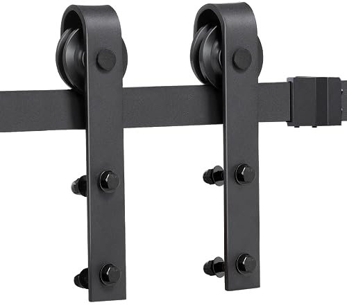 Yaheetech Binario Porta Sorrevole Guida per Porta Anta Scorrevole Kit Ferramenta Accessori da Parete Interno e Esterno 6,6 FT/200 cm